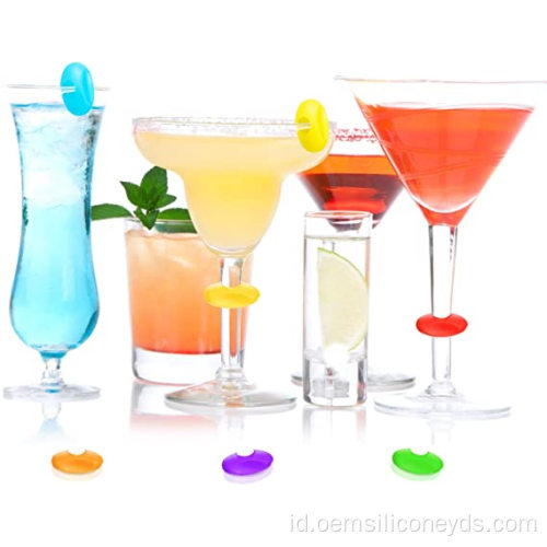 Silicone Wine Glass Charms Spidol Minuman